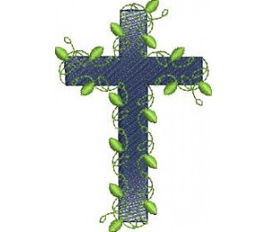 Stickdatei - Kreuz Ranken